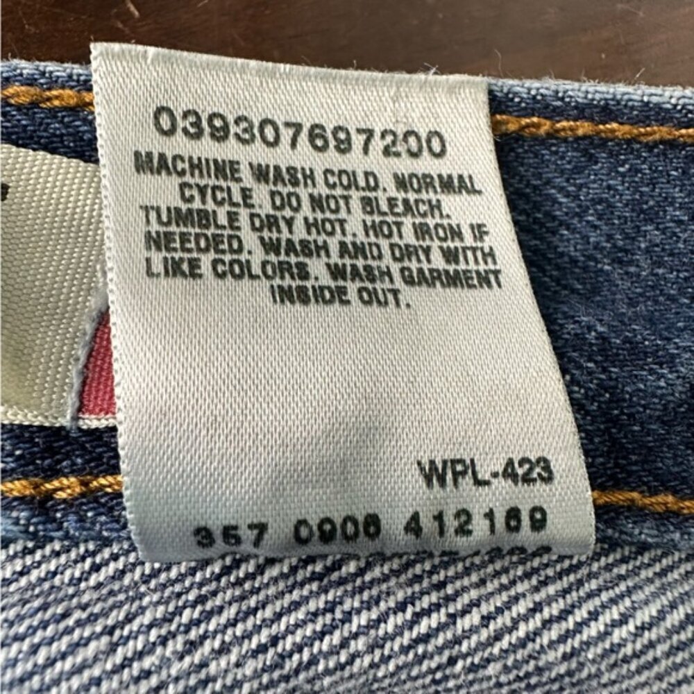 Levi’s 505 Regular Fit Size 29x32 Straight Leg Jeans Dark Stonewash - Picture 5 of 7